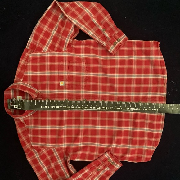 CARHARTT Red w Grey Plaid Shirt - Picture 3 of 4